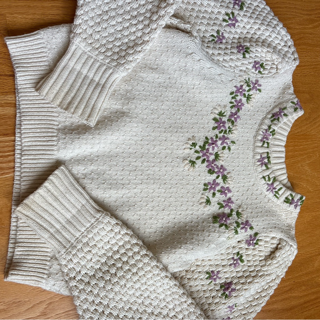Loveshackfancy Kenzly Embroidered Pullover Sweater